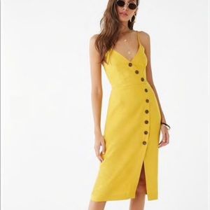 Golden Yellow Midi Dress. NWT
